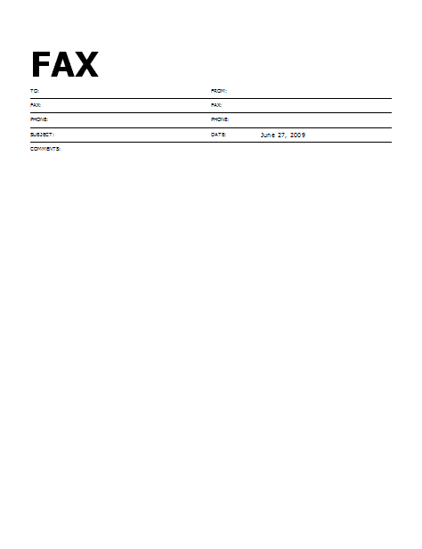 free fax cover sheet
