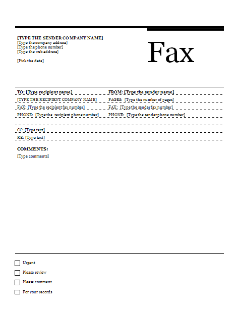 pics photos fax cover template word 2007 fax