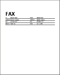 Free Fax Cover Page