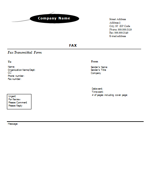 Free Fax Cover Sheet Thumbnail