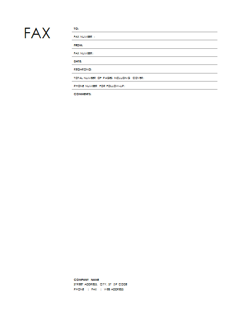 Free Fax Cover Sheet Thumbnail