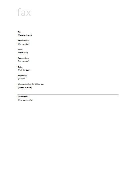 Free Fax Cover Sheet Thumbnail