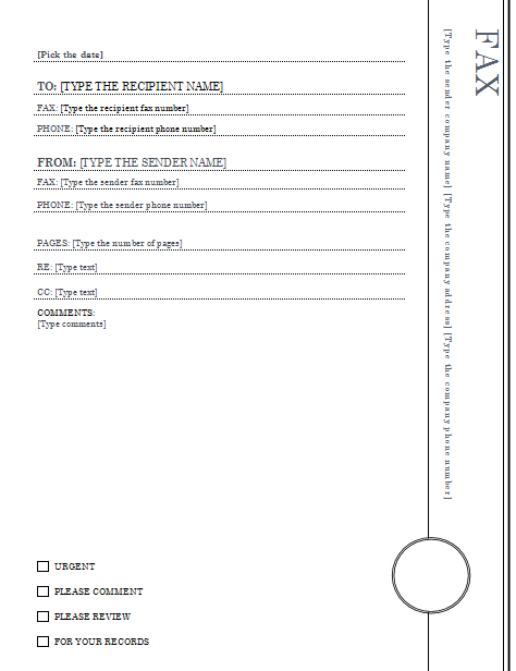 Free Fax Cover Sheet Thumbnail