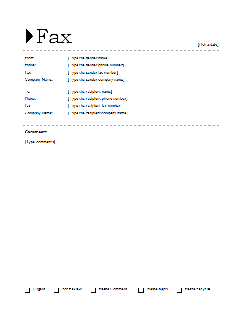 Free Fax Cover Sheet Thumbnail